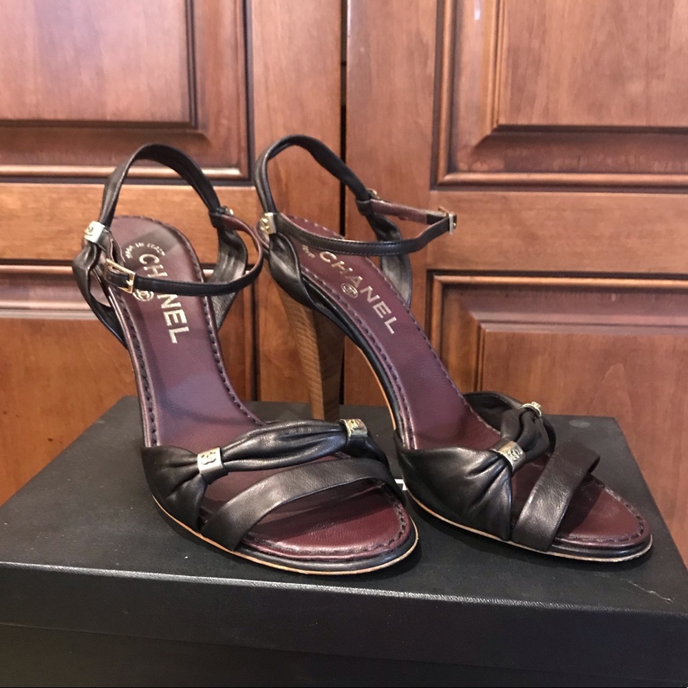 CHANEL ankle strap heel
